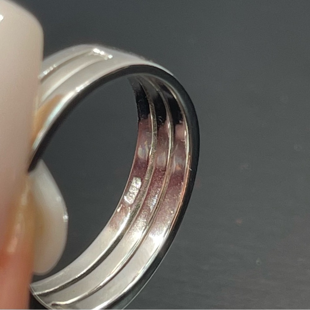 Solid 925 Silver Puzzle Lucky Clover Ring Size 9 - image 5